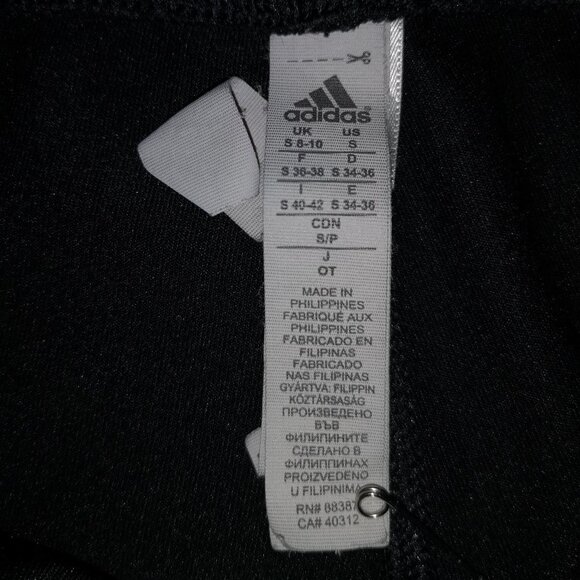 Adidas Climalite Ladies Capri Length Elastic Waist Black Leggings - Picture 4 of 8